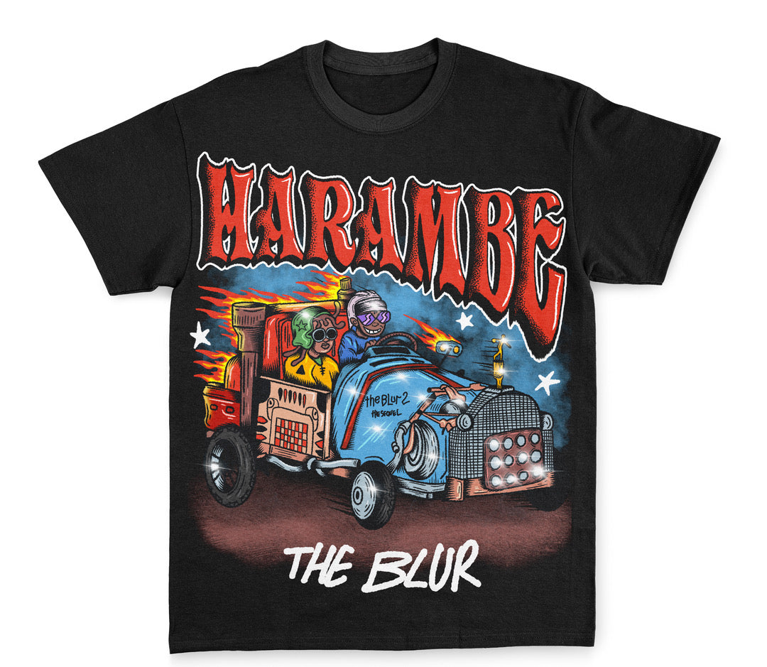 Black (Standard fit) “Blur “ graphic tee